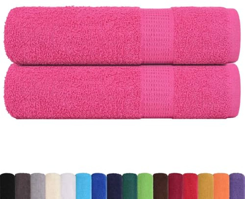 vidaXL Duschtücher FROGN 2 STK. Rosa 70x140 cm 360 g/qm
