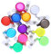Badge D'identification Rétractable En Plastique Coloré Forme Ronde Qualité Supérieure Idéal Pour Porte-étiquette Nom Carte-clé Clip En Métal Couleur Aléatoire
