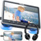 GOnavidio 12,5 Zoll DVD-Player Auto mit HDMI-Eingang, Kopfhörer, Montagehalterung, Doppellautsprecher, DVD Player Auto Kopfstütze, unterstützt Sync Screen, AV EIN- und Ausgang ohne Akku