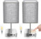 Touch Bedside Table Lamp Set of 2, Dimmable Touch Control Nightstand Lamps with USB-C＆USB-A Charging Ports,Lamps 3 Way Dimmable, Small Lamp GreyFlaxen Fabric Shade for Bedroom,Dimmable Bulb Included