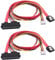 YARCHONN Cavo di alimentazione dati SATA 22 in 1 SATA 7 + 15 a 7 pin, con cavo di prolunga XH2.5 4 pin Power Combo per hard disk, unità ottica, PC Modding -50 cm x 2 pezzi