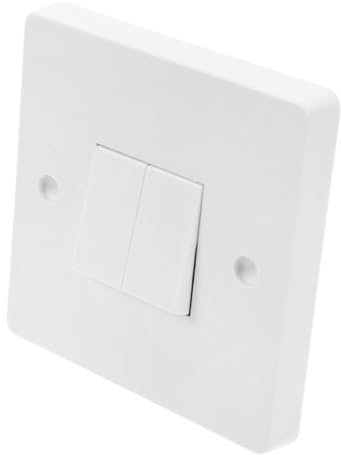 MAGICLULU 13a Interrupteur à Bascule Double Sans Cadre Interrupteur Décoratif Plaque Murale Pour Éclairage