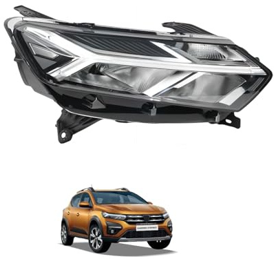 JSUDQR XF930-010 LED Scheinwerfer Chrom rechts FÜR SANDERO STEPWAY 2023–2025 260107920R 2021–2023 260102586R