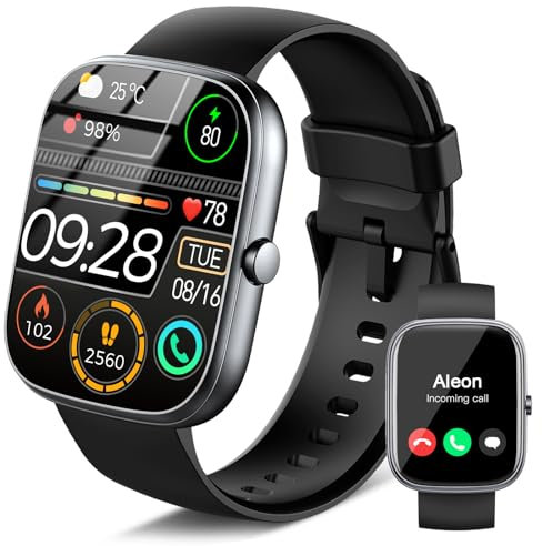 Smartwatch Uomo Donna, 1.91HD Orologio Intelligente con Effettua/Risposta Chiamate, Contapassi/Cardiofrequenzimetro/Sonno, 2025 Orologio Fitness Tracker Impermeabile IP68,113+Sportive per Android iOS
