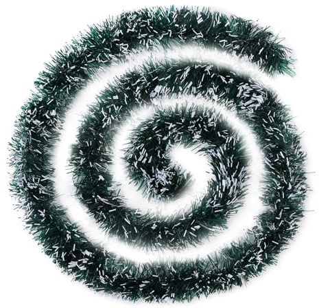 KONVINIT Weihnachtsbaum Lametta Girlande 5er Set - 2mX5 Weihnachtsdeko Girlande Extra Breite (9cm), Dickes PP Material Glitzernd Christbaumschmuck Girlande für Weihnachtsbaum Deko