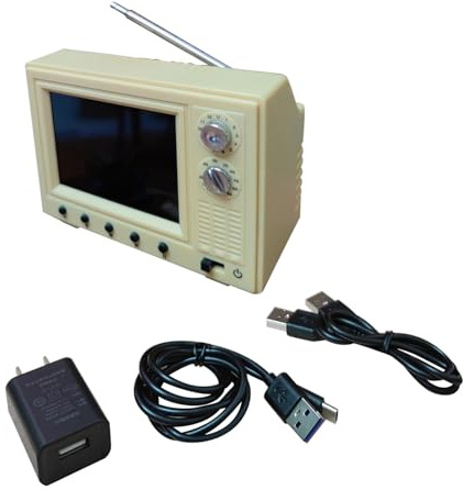 Reproductor de TV retro en miniatura escala 1:12 Televisión retro TV TV casa de muñecas decoración modelo