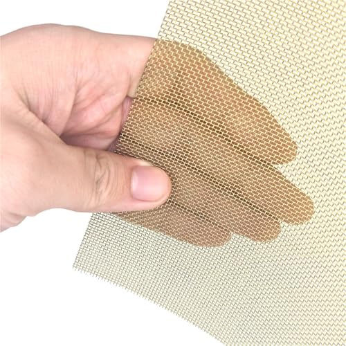 HIFRQVVC Messing-Drahtgeflecht, Messingdrahtgeflecht for Metallarbeiten und Filtration, 6–200 Maschen, 100 cm x(8 mesh Wire 0.5mm)