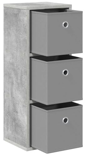 vidaXL Sideboard mit Schubladen Beton Grau 25,5 x 22 x 69,5 cm