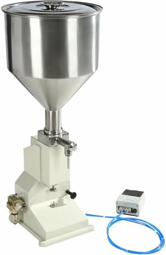 Flüssigkeitsfüllmaschine Manueller Füller für 5-50 ml Flaschen, Einstellbarer Nudel- und Cremefüller für Kosmetik und Honig, Edelstahlkonstruktion