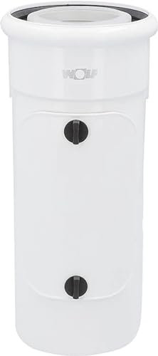 Wolf Luft-/Abgasrohr DN80/125 L:250mm m. Revisionsöffnung, weiß, steckbar # 2651470