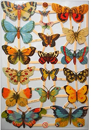 Schmetterling EF 7297 Glanzbilder Oblate Posiebilder Scrapbook Deko GWI 550