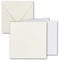 25x Quadratisches Falt-Karten Set - 15 x 15 cm - mit Brief-Umschlägen & Einlegeblättern - Naturweiss - FarbenFroh by GUSTAV NEUSER