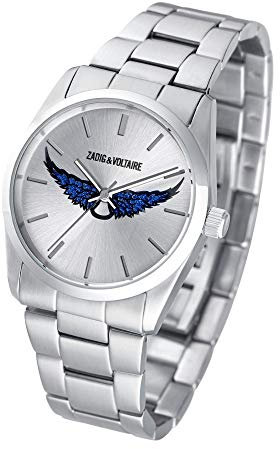 Zadig & Voltaire Femmes Analogue Quartz Montre avec Bracelet en Acier Inoxidable ZVT201