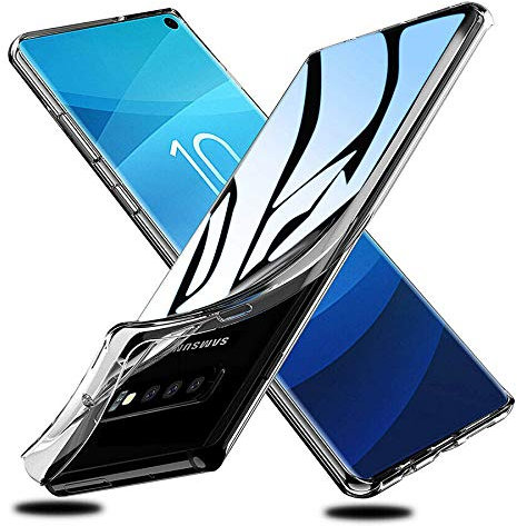 COPHONE® Coque de Protection Compatible avec Samsung Galaxy S10 Plus Etui Transparent antidérapent Coque en Silicone Transparente et Discrete