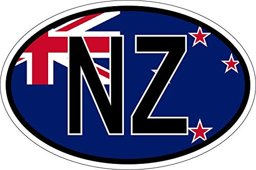 Akachafactory Sticker Aufkleber Nationalitätenkennzeichen Flagge Fahne NZ neuseeland