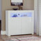 Vida Designs Nova 2 Door Modern LED Sideboard in White, RGB Lights (Fade/Strobe Options Included), High Gloss