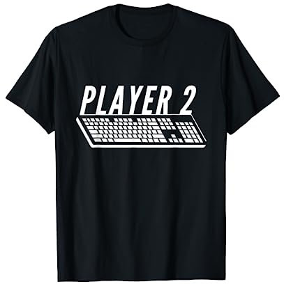 Player 2 PC Gamer Keyboard Gamer Warrior PC Gaming Paar T-Shirt