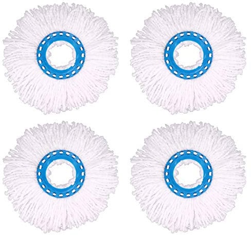 DingGreat 4 Piezas Cabezal de Recambio para mopa, Recambio Cabezal Clean Twist Disc mop, Universal 360 Grados Trapeador Giratorio Recambios de Mopas Microfibras