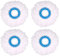 DingGreat 4 Piezas Cabezal de Recambio para mopa, Recambio Cabezal Clean Twist Disc mop, Universal 360 Grados Trapeador Giratorio Recambios de Mopas Microfibras
