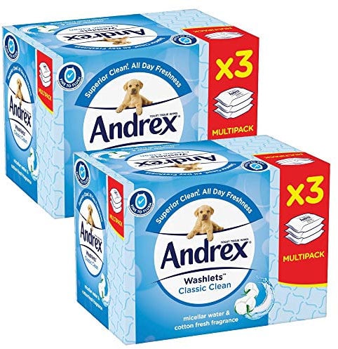 2 x Multipack Box Wipes Washlets Classic Clean Cotton Fresh Moist Flashable Toilet Tissue