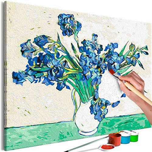 murando Pintura por Números Van Gogh Iris Flores 50x40 cm Cuadros de Colorear por Números Kit para Pintar en Lienzo con Marco DIY Bricolaje Adultos Niños Decoracion de Pared Regalos n-A-1421-d-a