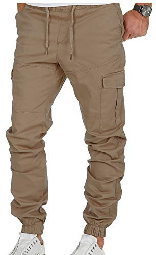 Pantalon Cargo Homme Chino De Travail - Jog Gris - Pants