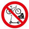 Interdit aux vélos, trottinettes et rollers autocollant adhésif sticker logo 20 - Taille : 17 cm