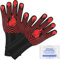 Guantes para Barbacoa, Guantes Resistentes al Calor de 1752 °F, Guantes ignífugos, Guantes de Parrilla de Silicona, Antideslizantes, Lavables, Guantes de Cocina para Barbacoa, Parrilla, Cocina,