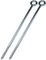 Aerzetix - C58292 - Set di 2 ganci a vite con occhiello anello Ø12x345mm per ponteggio tubolare - rete legno - fissaggio a parete - in acciaio - colore argento