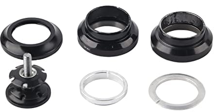 Bike Headset, 34MM Aluminum Alloy Bicycle Headset Tapered Straight Front Fork for 28.6mm Bearing Spacer Smooth Precise Steering Control Enhanced Cycling Performance Improve Riding Experience Part