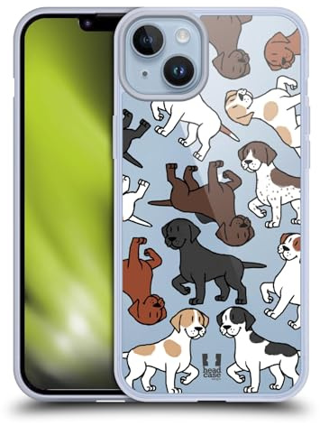 Head Case Designs Puntero Patrones de Raza de Perro 3 Caso Funda de Gel Suave Compatible con Apple iPhone 14 Plus