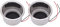 Lot de 2 porte-gobelets lumineux en acier inoxydable 304 avec trou de drainage pour bateau, voiture (LED verte)