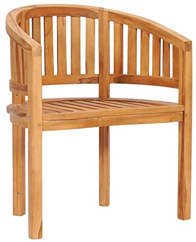 ZQQLVOO Bananenstuhl Massivholz Teak, Esszimmerstühle für draußen, Sitzgelegenheiten für draußen, Stühle für draußen für Patio, Terrasse, Garten, Hof