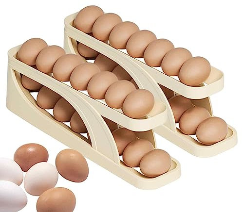 shengyi Porte-œufs Rangement - Distriuteur Oeuf Frigo | Stockage D'œufs Réfrigérateur À Double Couche | Oeufs pour 15 Oeufs Range Oeufs | Accessoires Cuisine pour Récipient À Œufs La aison