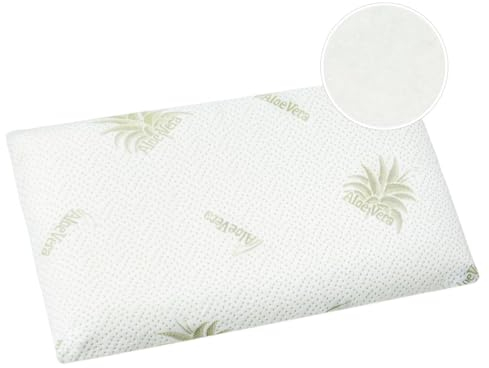 Kiby® Cuscino per Lettino (Certificato OEKO-TEX® & CERTIPURTM) in Aloe Vera, Lavabile e Sfoderabile