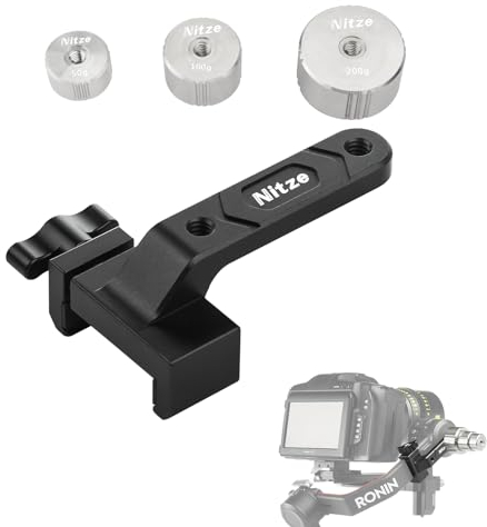 Nitze Gimbal Gegengewichts mit Montageklemme, Gimbal Counterweight Kit 50 g/100 g/200 g Gegengewicht Kit für DJI RS 2/ RSC 2/ RS 3/ RS 3 Pro Gimbal Stabilisatoren – T-DR01B