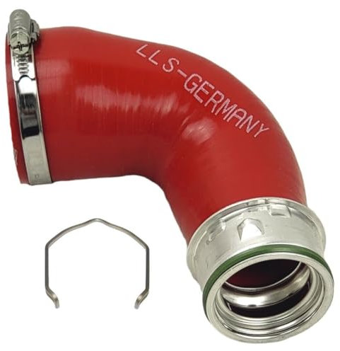 LLS-GERMANY Ladeluftschlauch Turboschlauch kompatibel mit VW, Au di, Seat, Sk oda, 1.9 TDI, 2.0 TDI, 3C0145828E, 3C0145828C, 3C0145828K, inklusive Halteklammer