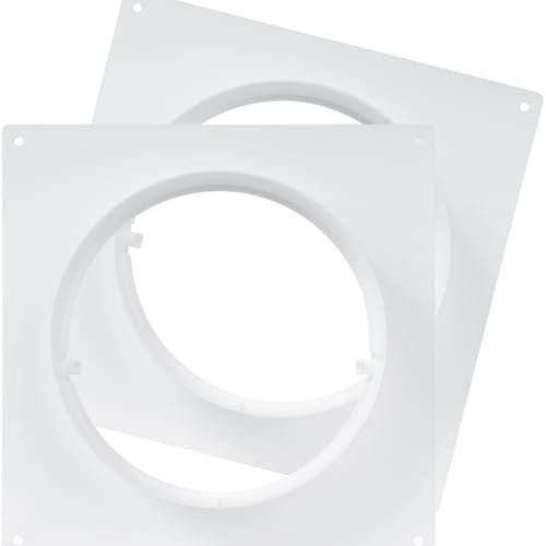 2er-Pack 150 mm Kanalverbinder Flansch, Kunststoff gerader Rohrflansch für Heizung, Kühlung, Lüftungssystem (15 cm)