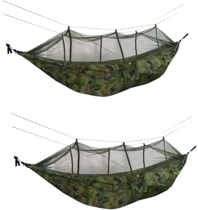 MaGiLL 2 Stück Moskitonetz Hängematte Camping Hängematte Doppel 210t Fallschirm