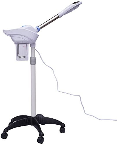 750W Vaporizador Cara Pie Regulable Cuidado Ozono Cara Masaje Spa 360° Sauna Facial Vapor Cara Vaporizador Facial Ozono Aromaterapia Cuidado Estética Dispositivo de vapor