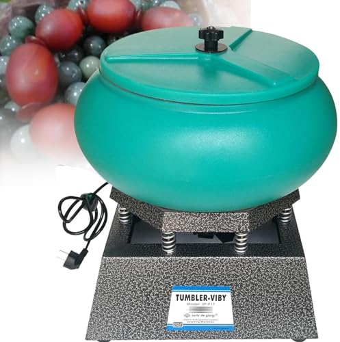 Vibrations-Tumbler-Schüssel-Tumbling-Poliermaschine, professionelles Steinpolierset, Vibrationspoliermaschine für Metallteile, Edelsteine, Jade, Autozubehör, Schmuck