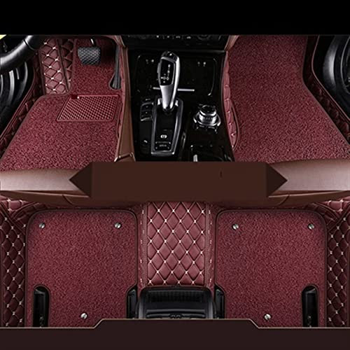 Tapis anti-dérapants Pour Morris Pour Garages Pour Mg Hs 2020 2019 2018 Tapis De Sol Voiture Automobiles Tapis De Voiture Personnalisés Couverture Coussinets Pied Automatique(VIN ROUGE,6 pcs)