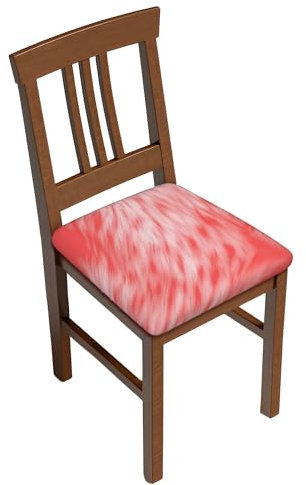 Stuhlsitzbezug 2er Set, Pop Art Coral Wolf Texture Stuhlsitzbezüge für Esszimmer Abnehmbar Stuhl Hussen für Küchenstühle, Hotel, Bankett