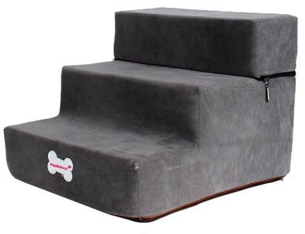 Gradini Per Cani Per Letto, Scala Per Cani Domestici, Scala Per Animali Domestici Con Stampa Antiscivolo Sul Fondo, Scala Lavabile Staccabile A Tre Strati, Scala Con Cerniera Per S-alire