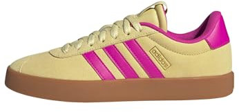 adidas Vl Court 3.0 Shoes Damen Schuhe, Powder Yellow Shock Pink Gold Met, 40 EU