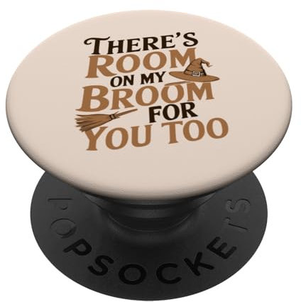 Funny Teacher Halloween There's Room on My Broom Costume PopSockets Adhesive PopGrip