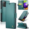 Rerzoiro Cover per Samsung Galaxy A52 Custodia Portafoglio[Blocco RFID]Premium Pelle PU Wallet Case Flip Libro con Porta Carte Slot Supporto Flip Case per Samsung Galaxy A52 (5G/4G)/A52s 5G, Blu-verde