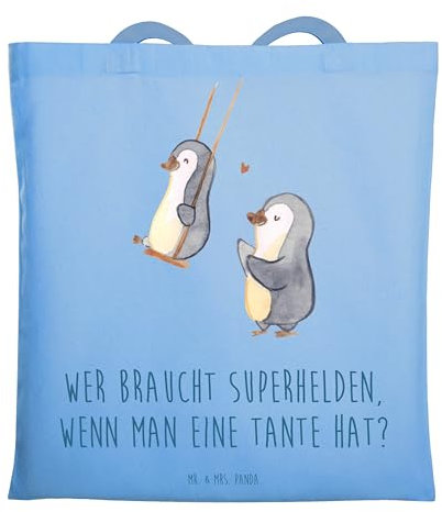 Mr. & Mrs. Panda Tragetasche Lieblings-Tante - Geschenk, Unterstützung, Lächeln, besondere Person, Verwandte, Familie, Laptoptasche, Shopper,