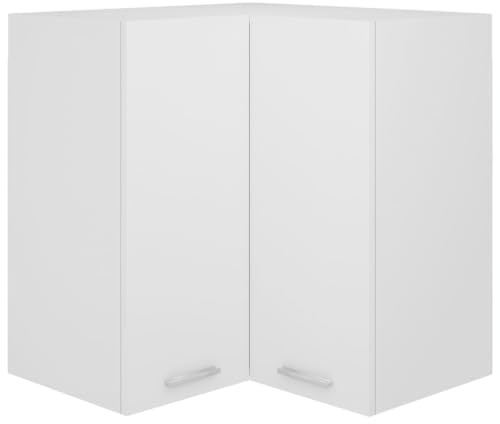 Myheimly Küchenschrank,Unterschrank Küche, Küchenmöbel, Küchenzeile,Standschrank Küche,Wandschränke,Aufbewahrungsschrank Eckhängeschrank Weiß 57x57x60 cm Holzwerkstoff