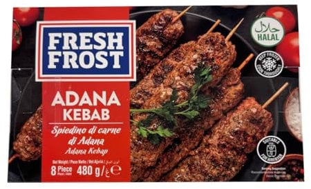 Fresh Frost Donuk Adana Kofte 480G Frozen Adana Kebab Suitable for Airfryer Product of Turkey Pack of 1